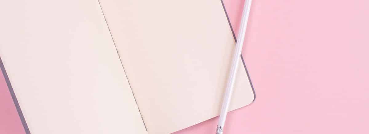 white notebook