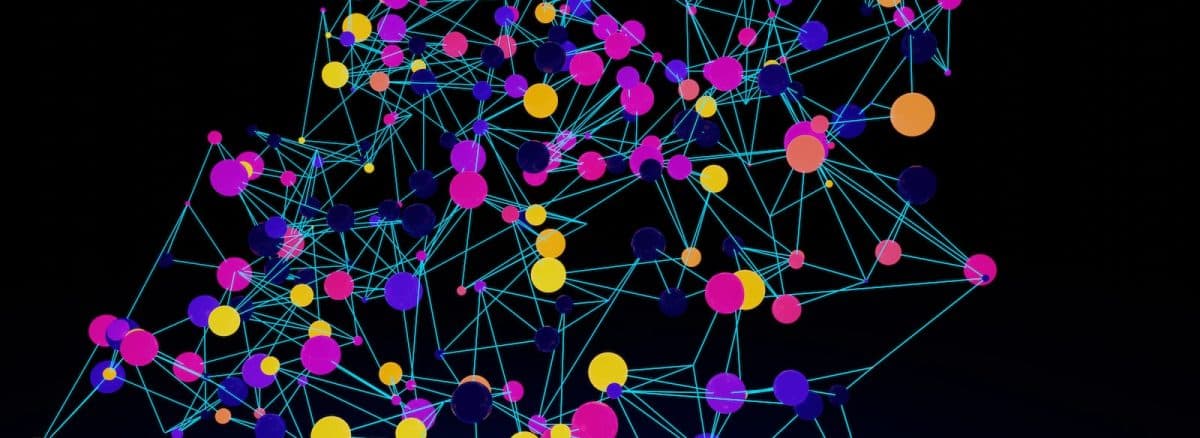 an abstract image of a network of dots