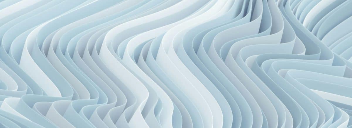 a blue and white abstract background with wavy lines