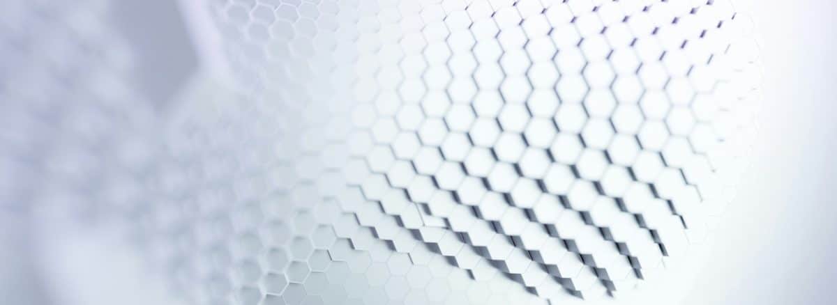 a white abstract background with hexagonal shapes